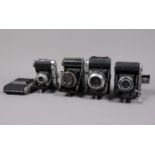 Five Folding Cameras, a Balda Rigona, shutter working, rangefinder functions, body G, elements F,