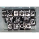 A Tray of Viewfinder Cameras, including a Zeiss Ikon Contina, a Zeiss Ikon Symbolica, a Balda