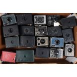 A Tray of Kodak Box Cameras, models include Six 20 Brownie Junior, Six 20 Brownie D, Portrait