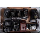 A Tray of Kodak Folding Cameras, models include Kodak No 2A Folding Autographic, No 2 Folding