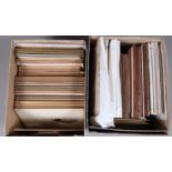 Two Cartons of Photo Album Pages, 100 approx loose empty photographic album pages, mainly late