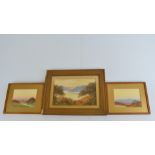 J Howard, early 20th Century, pair of watercolours, landscapes, framed and glazed, signed lower left