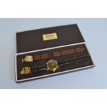 A limited edition Seiko Presage gentleman's wristwatch, brown two tone face, gold plated hands and