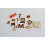 A collection of miscellaneous enamel badges, including two Robinsons Golden Shred, a Red Lion