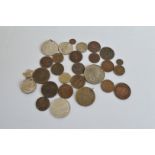 A collection of Copper tokens and pennies, together with a collection of zinc medallions,