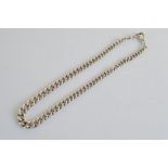 A silver graduated curb link albert chain, 38cm, 41g