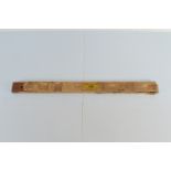 A John Rabone & Sons spirit level, , with original brown paper wrapping (AF), 91cm long