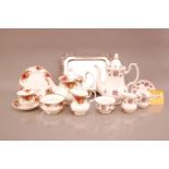 Two part Royal Albert Bone China tea sets, with Old Country Roses and Sweet Violets pattern,
