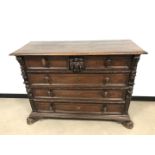 A good 19th century Italian walnut chest of drawers, 145cm wide, 103cm high, and 57cm deep, having