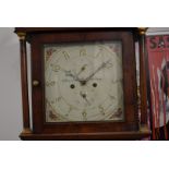 An 18th Century and later mixed wood longcase clock, repainted dial marked W. Randall of Newbury,