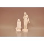 A Victorian period Royal Worcester Parian figure of Peace, 25cm high, together with a Parian
