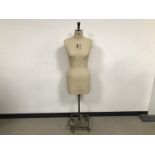 A second half 20th century mannequin from Kennett & Lindsell Ltd, marked for size 16, on stand