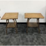 Two Art Deco period bamboo occasional tables, one AF