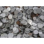 A large accumulation of mid 20th century aluminium and zinc world coins