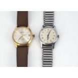Two vintage gentlemen's wristwatches, including a gold plate fronted Smiths Emperor Deluxe