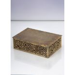 A good 1970s silver gilt box by Stuart Devlin, 17cm wide and 22.5 ozt, the textured and pierced