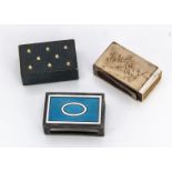 An Edwardian 9ct gold matchbox holder, AF, 9.9g, damaged and with engraving, together with a
