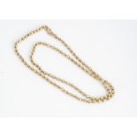 A 9ct gold faceted bead necklace, with an S clasp marked 9ct, 28cm together, 14.9g