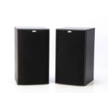 B & W Speakers, a pair of black Bowers & Wilkins speakers DM601 S2 s/n 071989 and 071990, good