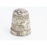 A 1953 Coronation commemorative silver thimble, size 13, boxed