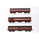 Exley OO Gauge LMS maroon Suburban Coaches, short All Third, full length 1st/3rd and Brake/3rd,