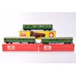 Hornby-Dublo OO Gauge 3-Rail 3250 BR SR green EMU Electric Motor Coach with Trailer and Centre