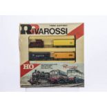 Rivarossi HO Gauge No 20 Freight Starter Train Set with Battery Box, comprising DB maroon 0-4-0