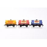 Repainted Hornby-Dublo OO Gauge 2 and 3-Rail 4-wheel Tank Wagons Hornby-Dublo and Dinky Toys, yellow