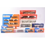 Continental HO Gauge Goods Wagons by Roco Trix and Rivarossi, a boxed/cased group comprising, Roco