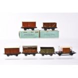 Hornby-Dublo OO Gauge pre-war 3-Rail LMS and LNER goods wagons, NE Fish Van, in original box dated