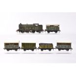 Hornby-Dublo OO Gauge 3-Rail early post-war GWR green 0-6-2T and wagons, 6699, VG, wagons, Cattle