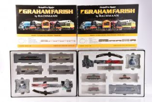 Graham Farish by Bachmann N Gauge Freight Sets, two boxed examples, 370-252 including Class 47 47035
