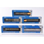 Dapol N Gauge Rake of GWR Coaches, a cased rake of five comprising, 2P-000-056, 2P-000-152, 2P-000-