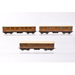 Three Hornby-Dublo OO Gauge pre-war 3-Rail LNER 1st/Third Corridor Coaches, one, G-VG, one F-G and