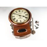 Victorian Drop Dial Fusee Great Central Railway Wall Clock by Fitton Heywood, a mahogany cased