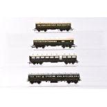 Four kit/scratchbuilt OO Gauge Southern Railway Coaches, pair of Birdcage coaches, Observation Third
