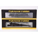 Graham Farish by Bachmann N Gauge Steam Locomotives with Tenders, two cased examples, both with card