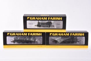 Graham Farish by Bachmann N Gauge Steam Locomotives with Tenders, three cased examples, all with