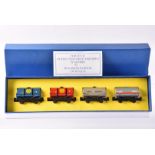 A Ltd Ed of four OO gauge tank wagons being miniature recreations of Hornby O Gauge style Tank