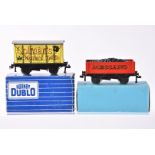 Hornby O Gauge type wagons recreated in OO gauge in the style of Hornby-Dublo 3-Rail, yellow