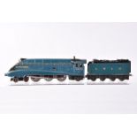 Hornby-Dublo OO Gauge pre-war 3-Rail LNER blue Clockwork Class A4 4498 'Sir Nigel Gresley', VG,