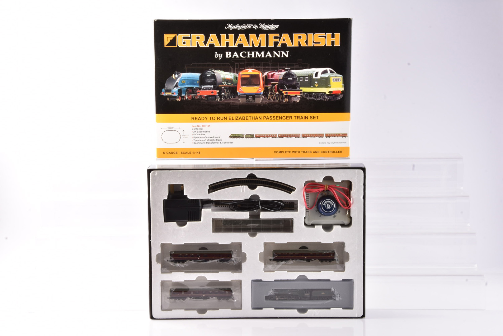 Graham Farish by Bachmann N Gauge Steam Train Set Elizabethan, a boxed example 370-101, including A4