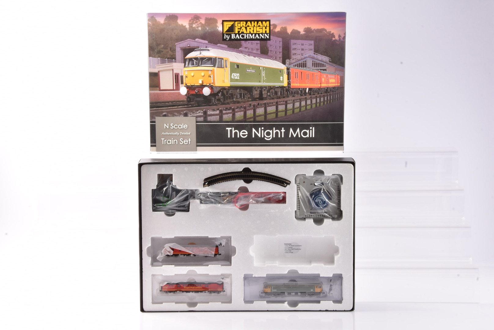 Graham Farish by Bachmann N Gauge Diesel Train Set Night Mail, a boxed example 370-130 including