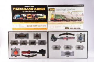 Graham Farish by Bachmann N Gauge Freight Sets, two boxed examples, 370-201, including Class 33