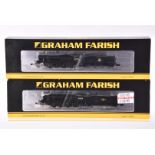 Graham Farish by Bachmann N Gauge Steam Locomotives with Tenders, two cased examples, both with card