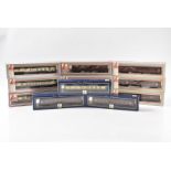 Lima OO Gauge BR Maroon and Chocolate and Cream Coaching Stock, a boxed group including BR maroon