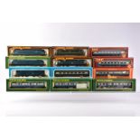 OO Gauge Diesel Locomotives and BR Blue/Grey Coaching Stock, five boxed examples, Airfix 54100-6