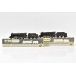 Pair Wrenn OO Gauge W2225 and W2225A LMS black Class 8F 8042 and 8233, one with instructions, both