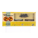 Rivarossi HO Gauge 40114 Starter Goods Train Set , comprising FS black 0-4-0 Tank, two low sided