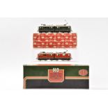 HAG HO Gauge Swiss Electric Locomotives, two boxed articulated examples 198 Re 6/6 11602 in red